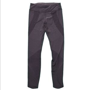 NIKE DRI FIT RIBBED STRETCH LEGGINGS TAPERED GRAY WOMENS SMALL